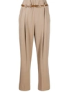 BRUNELLO CUCINELLI HIGH-WAISTED CROPPED TROUSERS