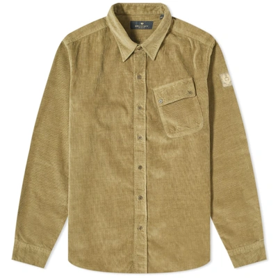 Belstaff Pitch Corduroy Shirt In Green