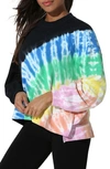 Electric & Rose Women's Neil Tie-dye Sweatshirt In Onyx Multi Beam