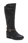 Spring Step Spring Street Gemisola Water Resistant Faux Fur Lined Knee High Boot In Black Synthetic