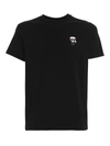 Karl Lagerfeld K.l. Patch Stretch Cotton Jersey T-shirt In Black