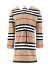 BURBERRY ICON STRIPE PATTERNED DRESS