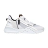 FENDI NYLON AND SUEDE LOW TOP SNEAKERS,FENSZG8ZWHT