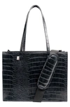 BEIS MINI WORK CROC EMBOSSED FAUX LEATHER TOTE,BEIS320007