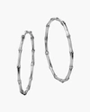 John Hardy Bamboo Large Continuous Hoop Earrings In Silver