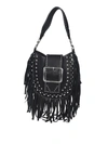 DSQUARED2 STUDS AND FRINGES BAG IN BLACK