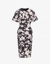 BOUTIQUE MOSCHINO Cady midi dress Bleached Flowers
