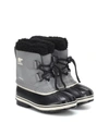 Sorel Yoot Pac Faux Fur-trimmed Leather Snow Boots In Grey