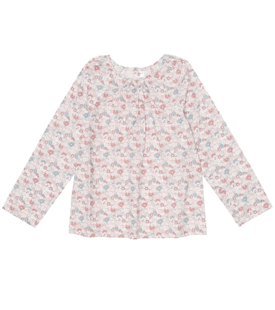 Bonpoint Kids' Paige Liberty Floral Cotton Top In Pink