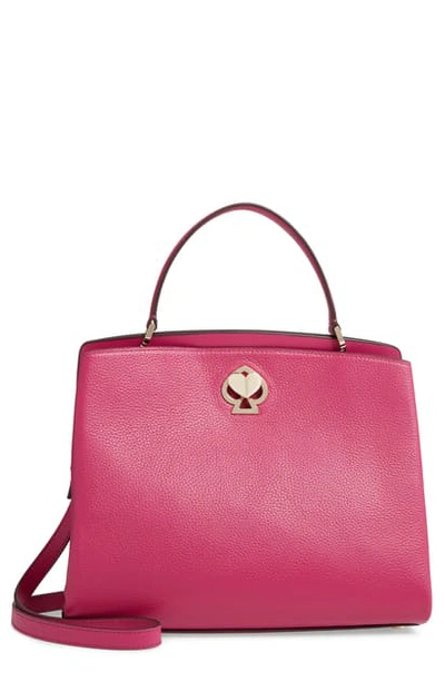 Kate Spade Medium Romy Leather Satchel In Berry Blitz