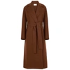 The Row Malika Double Face Wool Blend Felt Wrap Coat In Brown