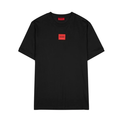 Hugo Boss - Cotton Jersey Crew Neck T Shirt With Logo Badge - Black