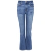 Frame Le Crop Mini Boot High Waist Jeans In Blue