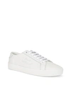 Saint Laurent Andy Low-top Leather Sneakers In Blanc Optique