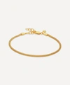 MONICA VINADER 18CT GOLD PLATED VERMEIL SILVER WOVEN FINE CHAIN BRACELET,000712544