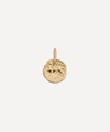 MONICA VINADER GOLD PLATED VERMEIL SILVER SIREN SMALL COIN PENDANT CHARM,000712572