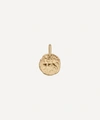 Monica Vinader Gold Plated Vermeil Silver Siren Small Coin Pendant Charm In Gold