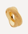 Monica Vinader Gold Heirloom Woven Crossover Ring In Gold