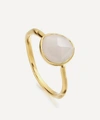 Monica Vinader Gold Plated Vermeil Silver Siren Moonstone Stacking Ring