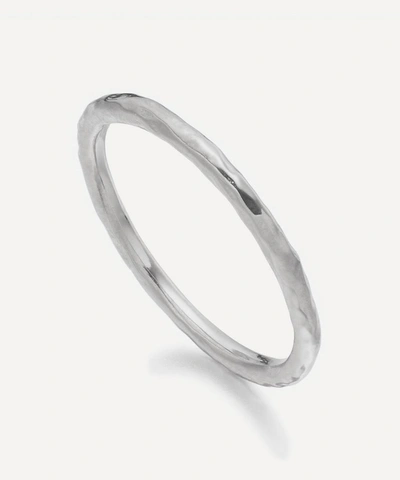 Monica Vinader Silver Siren Hammered Ring