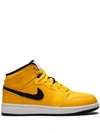 Nike Air Jordan 1 Mid Sneakers In Yellow
