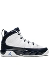 Nike Air Jordan Retro 9 Hi-top Sneakers In White