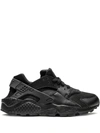 Nike Big Kids Huarache Run Running Sneakers From Finish Line In Black/black/black