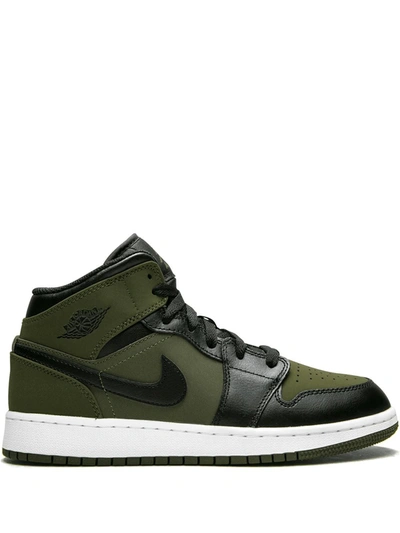 Nike Teen 'air Jordan 1 Mid' Sneakers In Green