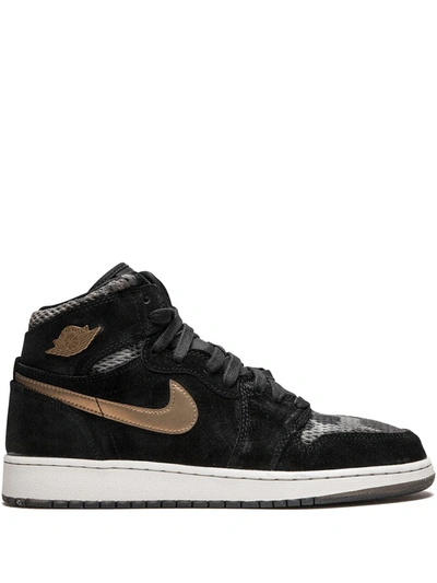 Nike Kids' Air Jordan 1 Ret Hi Prem Sneakers In Black