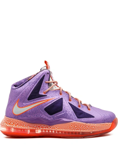 Nike Teen Lebron 10 Sneakers In Purple