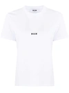 Msgm Logo Detail Cotton Jersey T-shirt In White