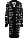 MSGM WORDS LONG CARDIGAN