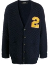 DSQUARED2 OVERSIZED 2 PATCH CARDIGAN