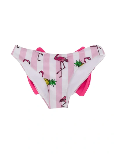 Mc2 Saint Barth Babies' Flamingo Bikini Briefs In Pink