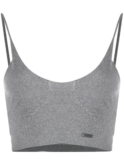Dsquared2 Rib-knit Vest Top In Grey