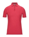 Zanone Polo Shirts In Red