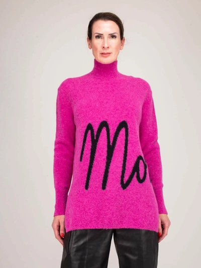 Moncler Lupetto Tricot Knit In Pink & Purple