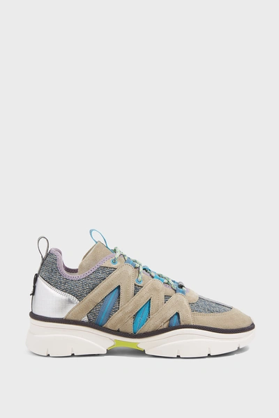 Isabel Marant Kinbee Leather-suede Trainers In Blue