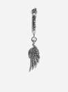 EMANUELE BICOCCHI WING-PENDANT SILVER SINGLE EARRING