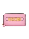 MOSCHINO LOGO LEATHER CONTINENTAL WALLET,0400012965645