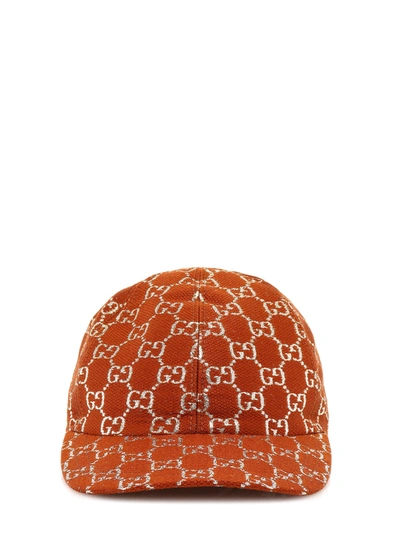 Gucci Women's Gg Lamé Baseball Hat In Brown