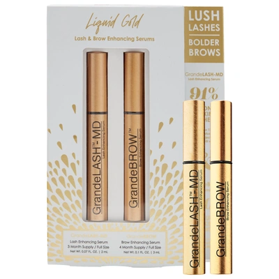 Grande Cosmetics Liquid Gold Lash And Brow Serum Set