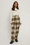 QUEEN OF JETLAGS X NA-KD WIDE CHECKED PANTS - MULTICOLOR