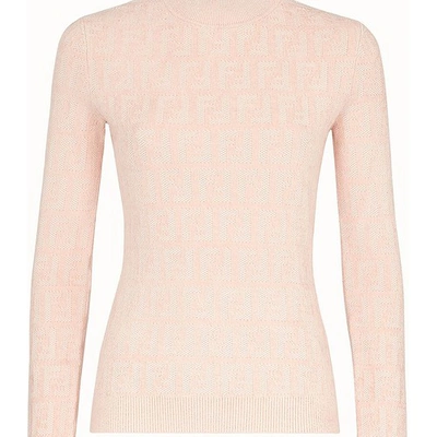 Fendi Velvet Jumper In Rose