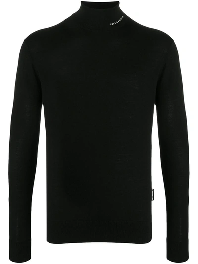 Karl Lagerfeld Lightweight Roll Neck Sweater In Black