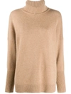 Chinti & Parker Roll-neck Relaxed-fit Cashmere Jumper In Neutrals