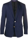 Polo Ralph Lauren Gregory Wool Serge Notch-lapel Blazer In Blue