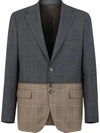 FENDI TWO-TONE CHECKED BLAZER