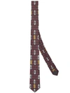 FENDI OVAL PATTERN SKINNY TIE