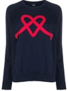 PS BY PAUL SMITH FRINGED LOVE HEART JUMPER